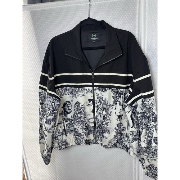 Ellandemm Women's Black White Toile Coat Jacket Zip XXXL 3x $120 - Picture 6 of 16